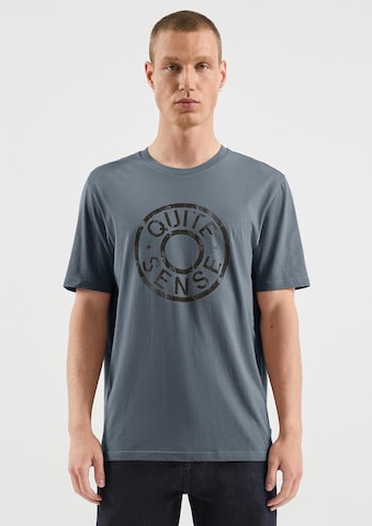 T-Shirt QS en bleu : devant