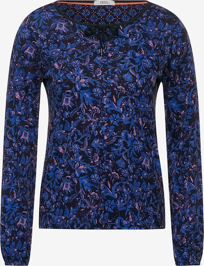 CECIL Shirt in Night blue / Royal blue / Light pink, Item view