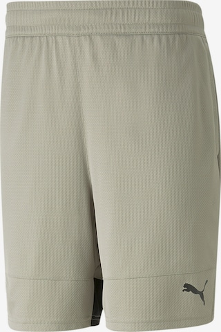 PUMA Regular Workout Pants in Beige: front