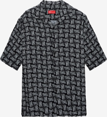 D’S Damat Regular fit Button Up Shirt in Black: front