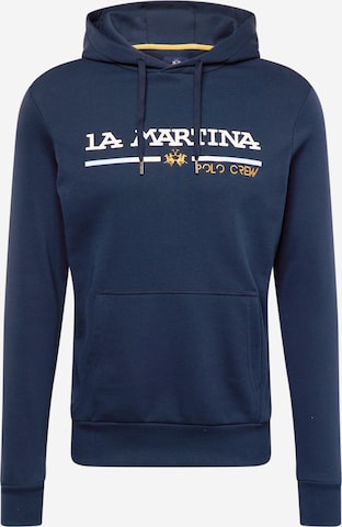 La Martina Sweatshirt in Blauw: voorkant