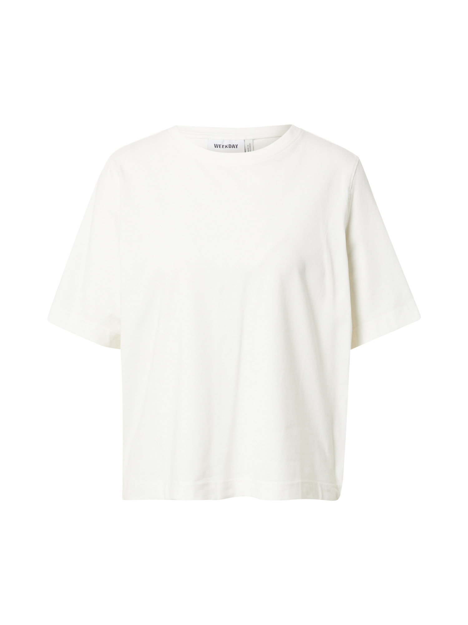 izooj Koszulki & topy WEEKDAY Koszulka w kolorze Białym 