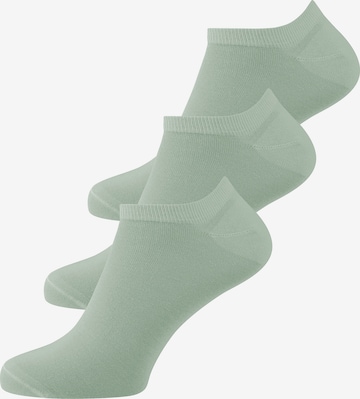 ELBEO Ankle Socks ' 3er-Pack Organic Cotton ' in Green: front