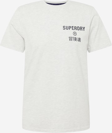 T-Shirt 'Vintage Corporate' Superdry en gris : devant