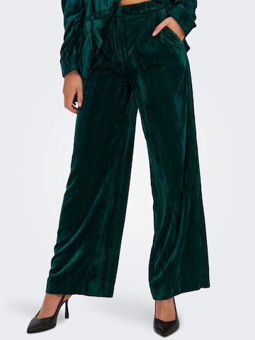 ONLY Zvonové kalhoty Kalhoty – zelená