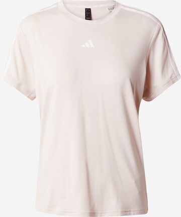 ADIDAS PERFORMANCE - Camisa funcionais 'Train Essentials' em bege: frente