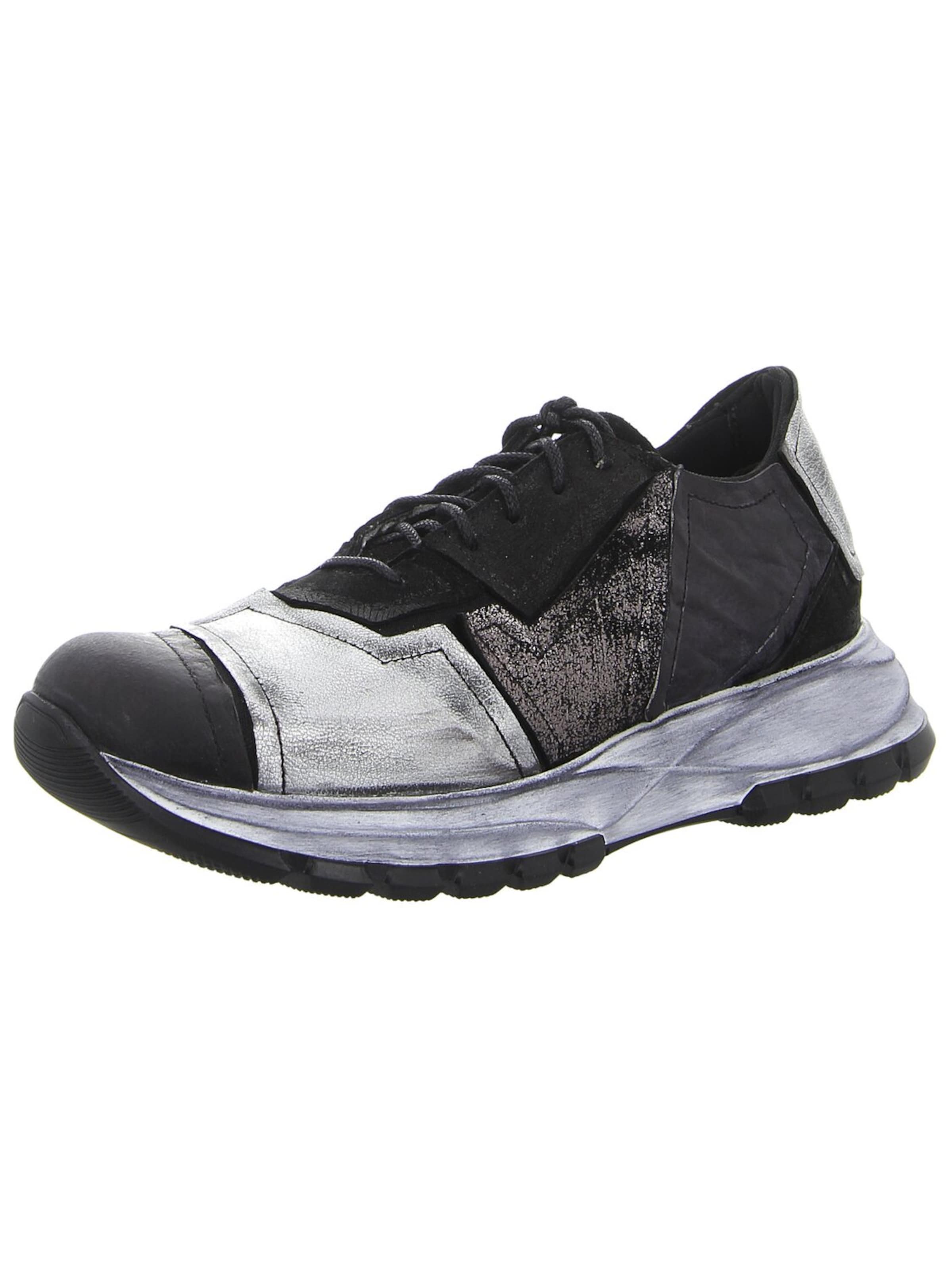 Papucei Athletic Lace-Up Shoes 'Damen Schnürschuh THEMIS Echt Leder in schwarz' in Black: front
