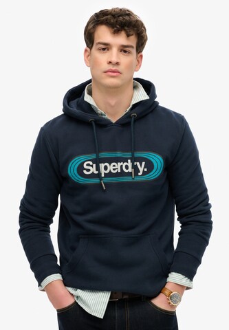 Sweat-shirt 'Vintage Trade Tab' Superdry en bleu : devant