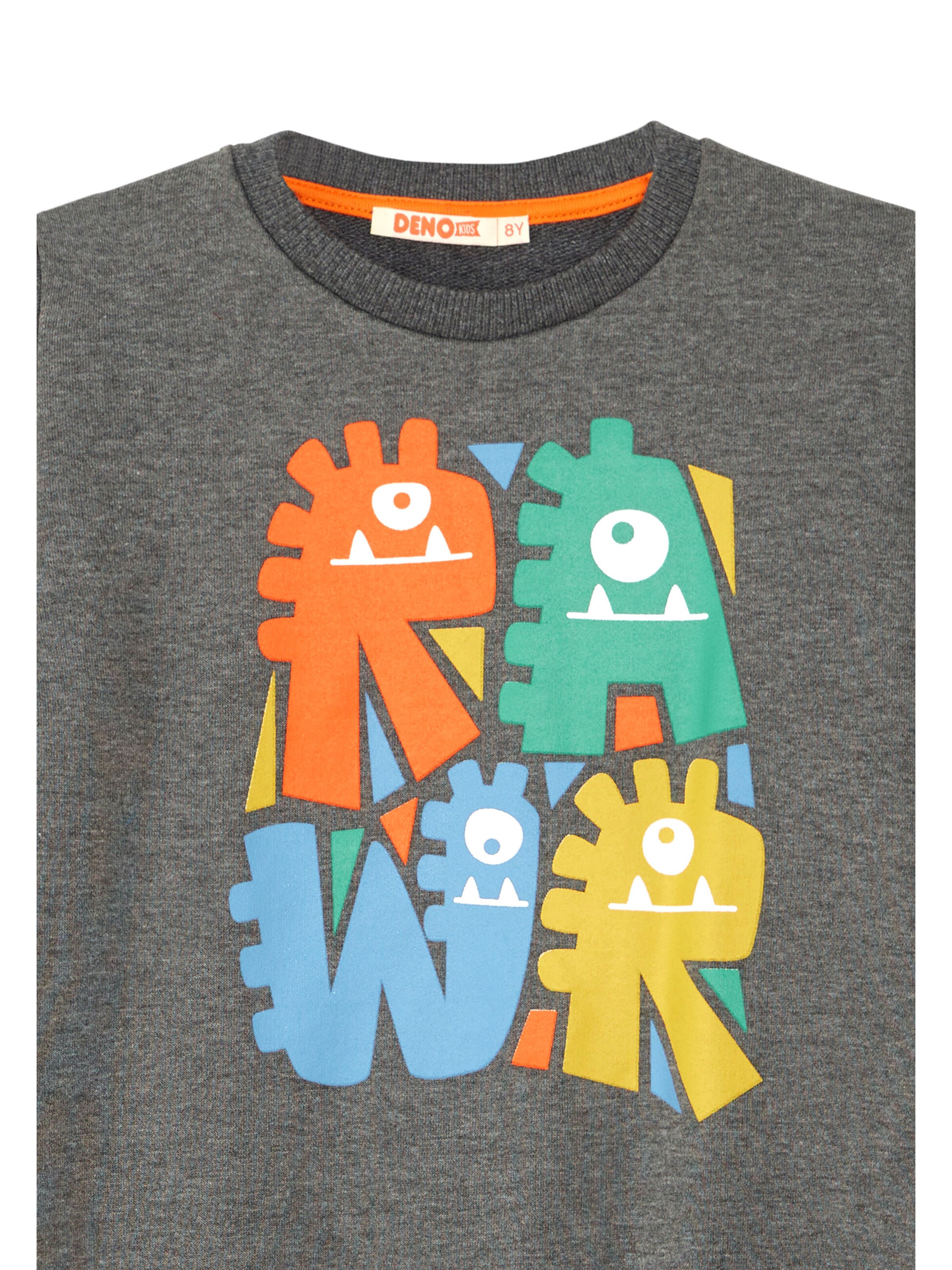 Denokids Tracksuit 'Rawr Spikes' in Grey