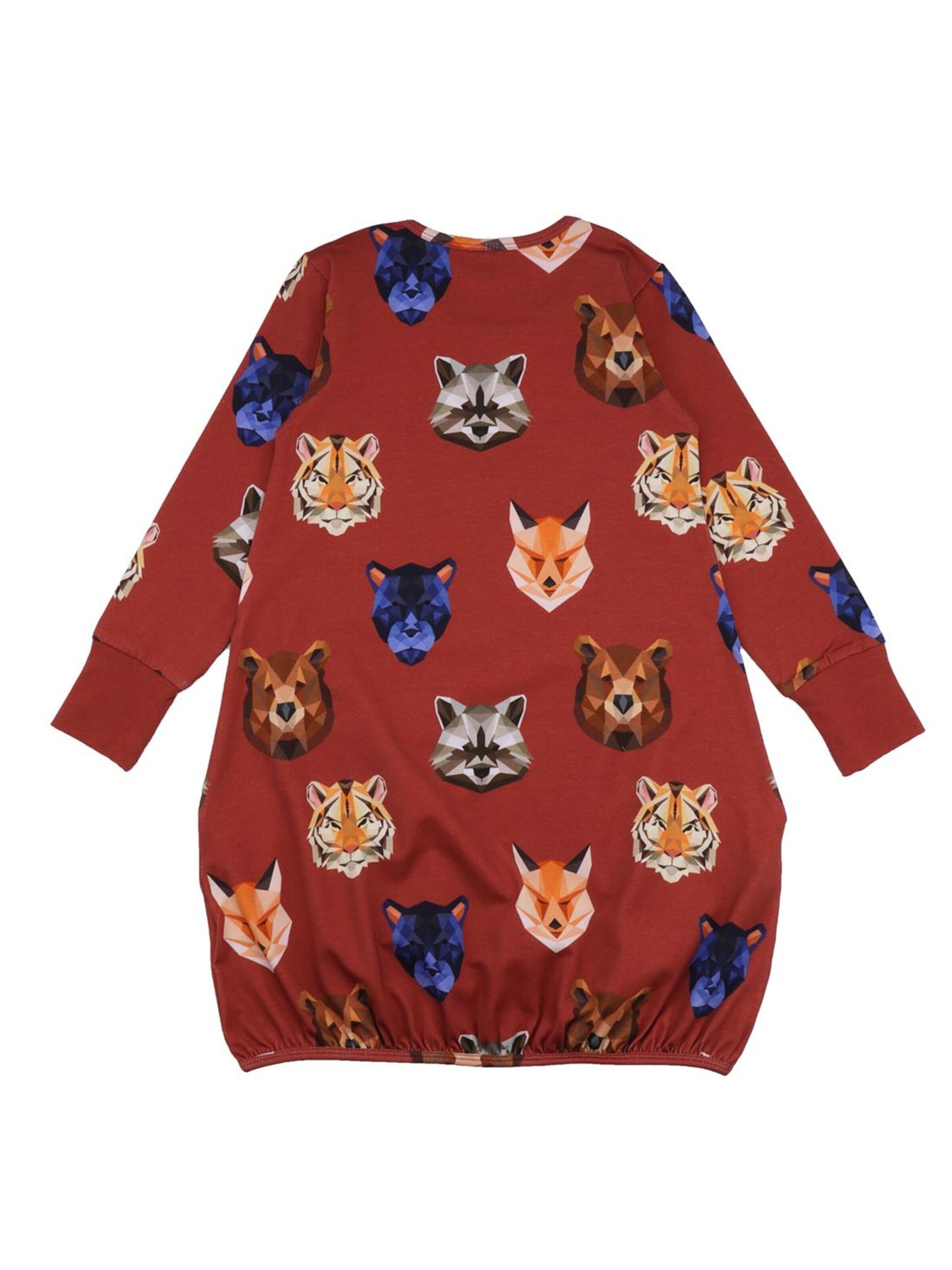 Walkiddy Dress 'Reflection Animals' in Red