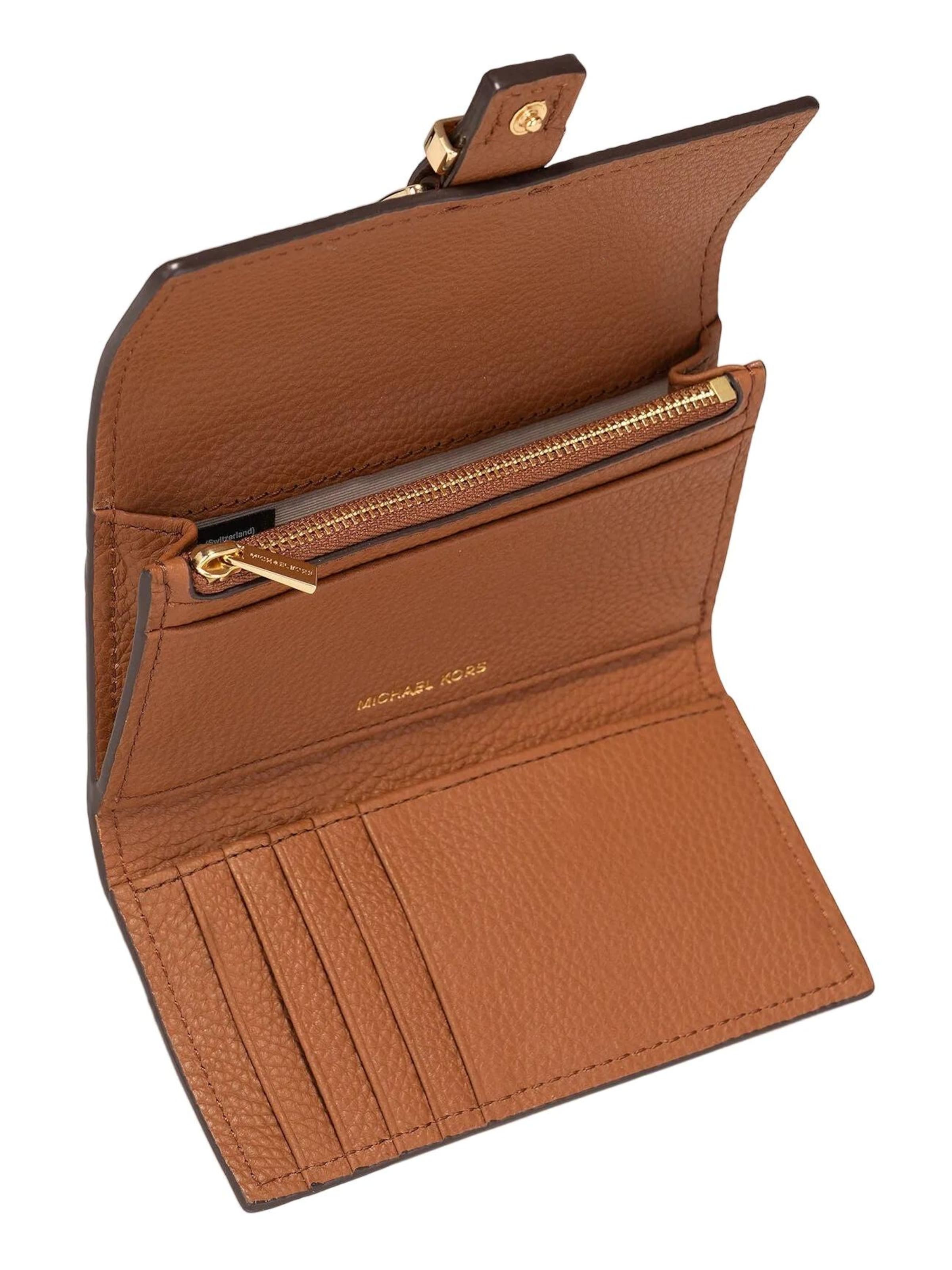MICHAEL Michael Kors Portemonnee 'Michael Kors Porte monnaie / billet Cuir Nolita Marron' in Bruin
