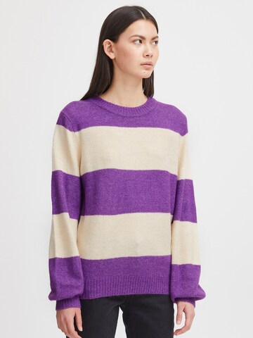 Pull-over 'Eden' ICHI en violet : devant