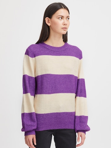 ICHI Sweater 'Eden' in Purple: front