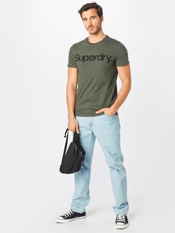 Superdry T-Shirt 'Military' in Grün