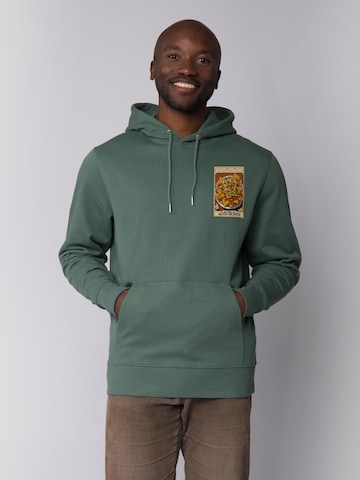 Watapparel Sweatshirt 'Tarot Nachos' in Groen: voorkant
