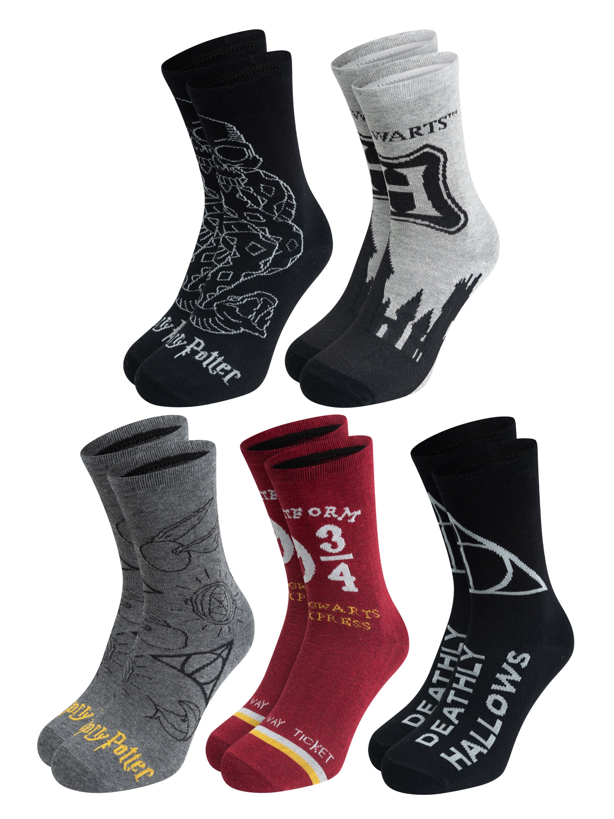 Harry Potter Socken 'Hogwarts'‌‌‌‌‌‌‌ in Mischfarben: Vorderseite