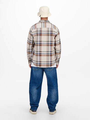 Only & Sons Regular Fit Skjorte 'Ted' i grå