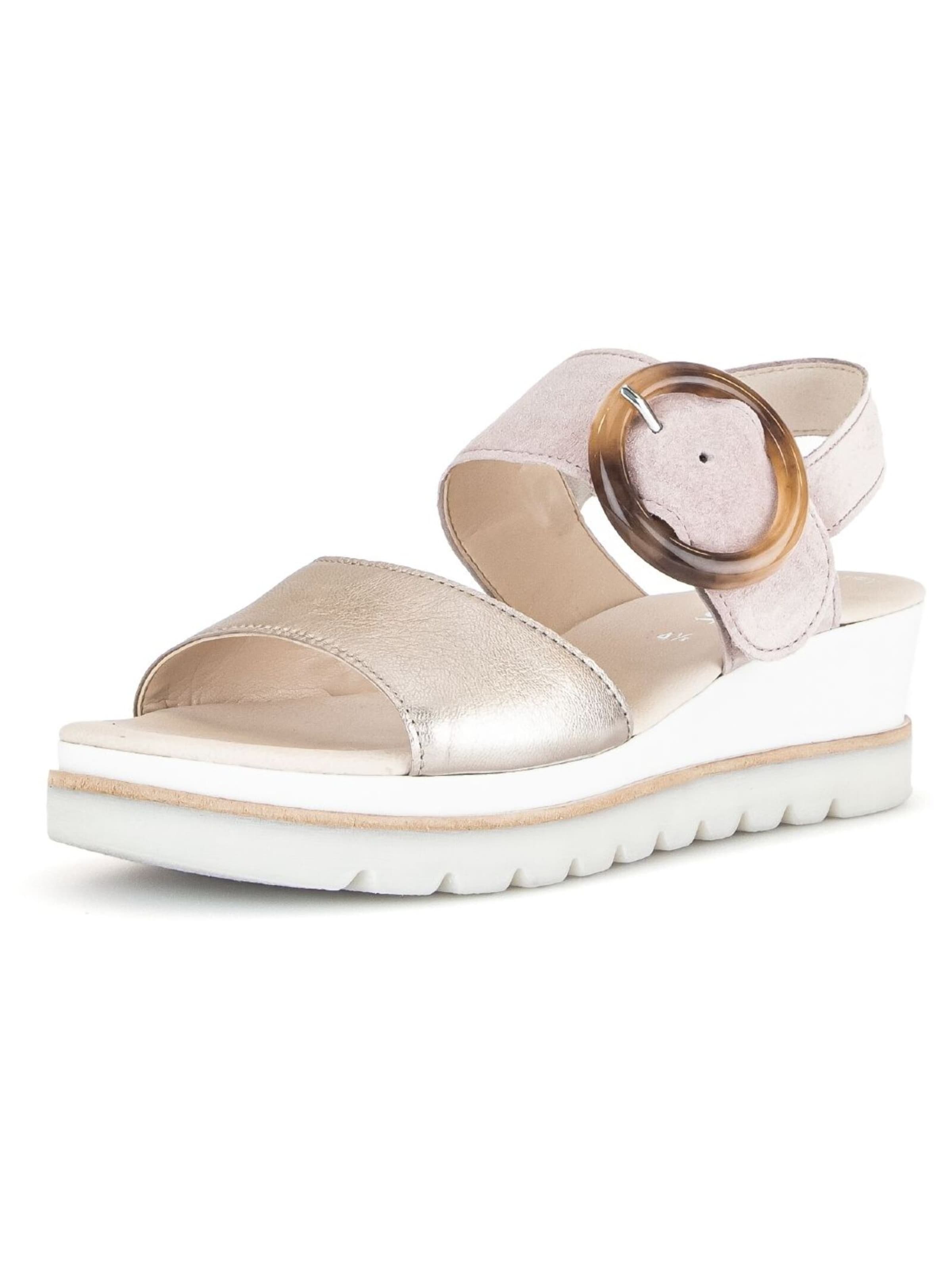 Sandales GABOR en or : devant