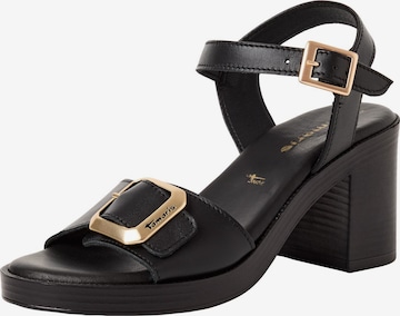 Sandales Tamaris en noir : devant