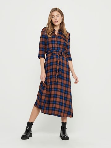 JDY Shirt Dress 'Stay' in Brown: front