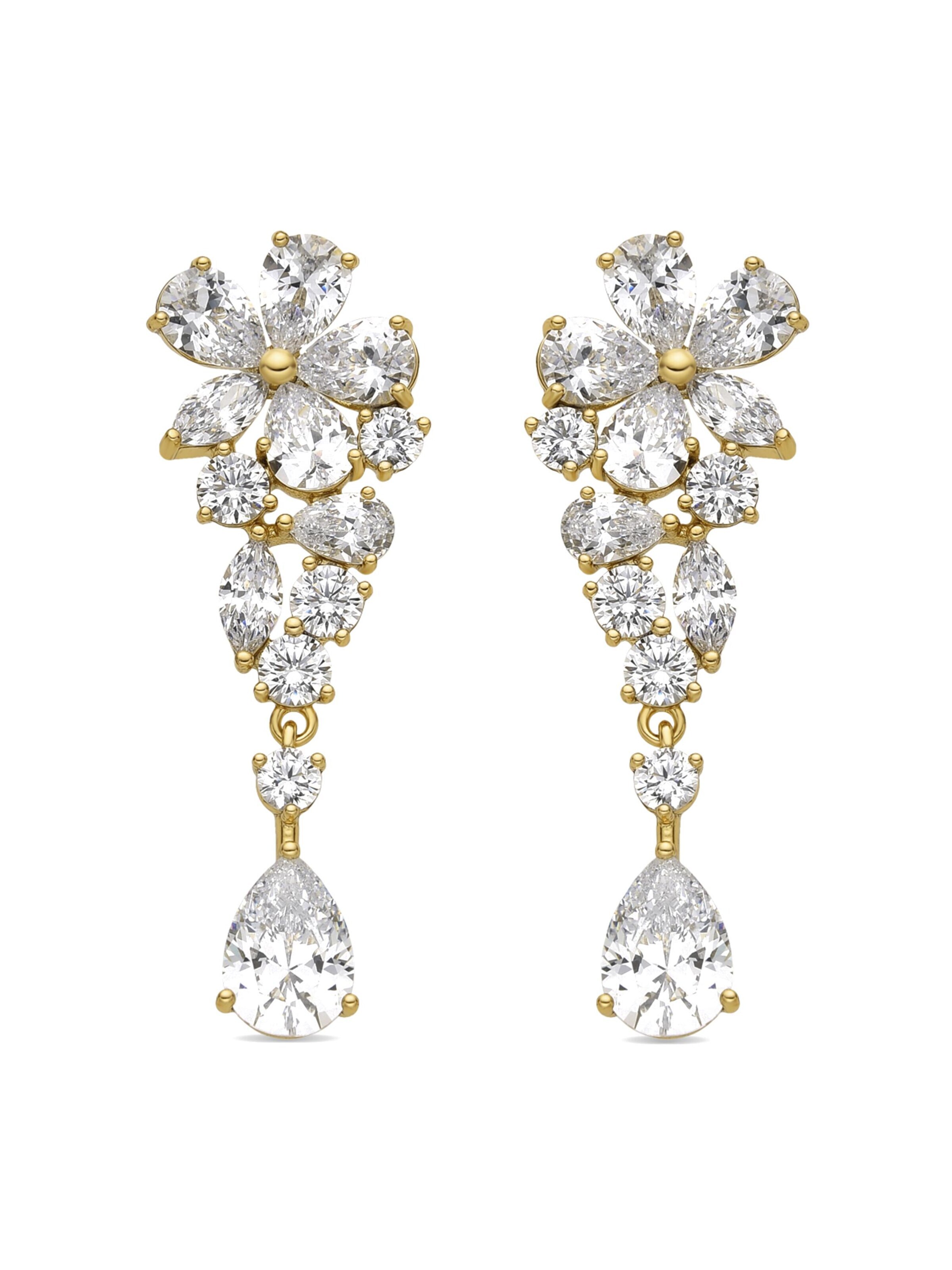 Luxenter Earrings 'Snesy' in White: front