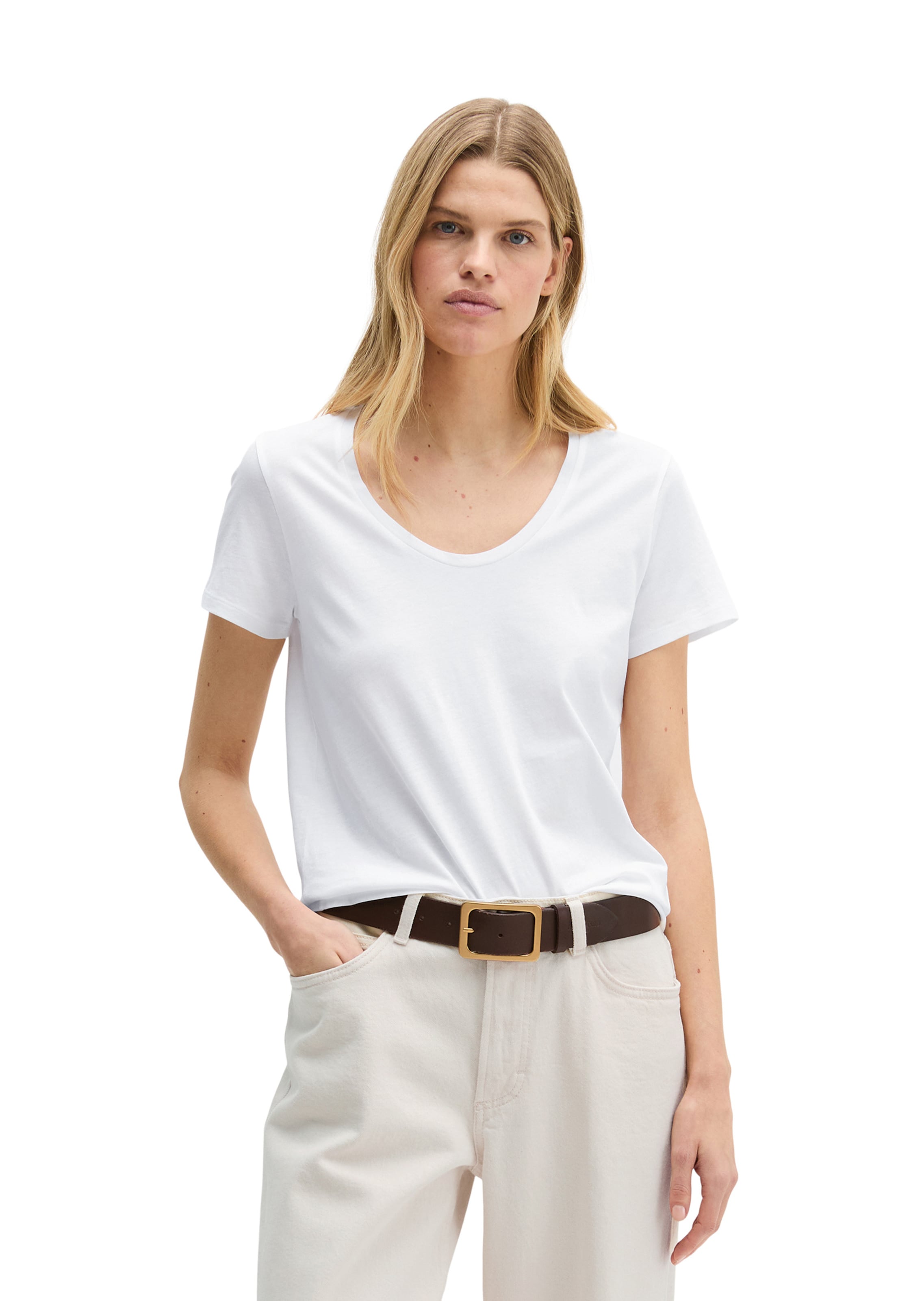Marc O'Polo Shirt in Wit: voorkant