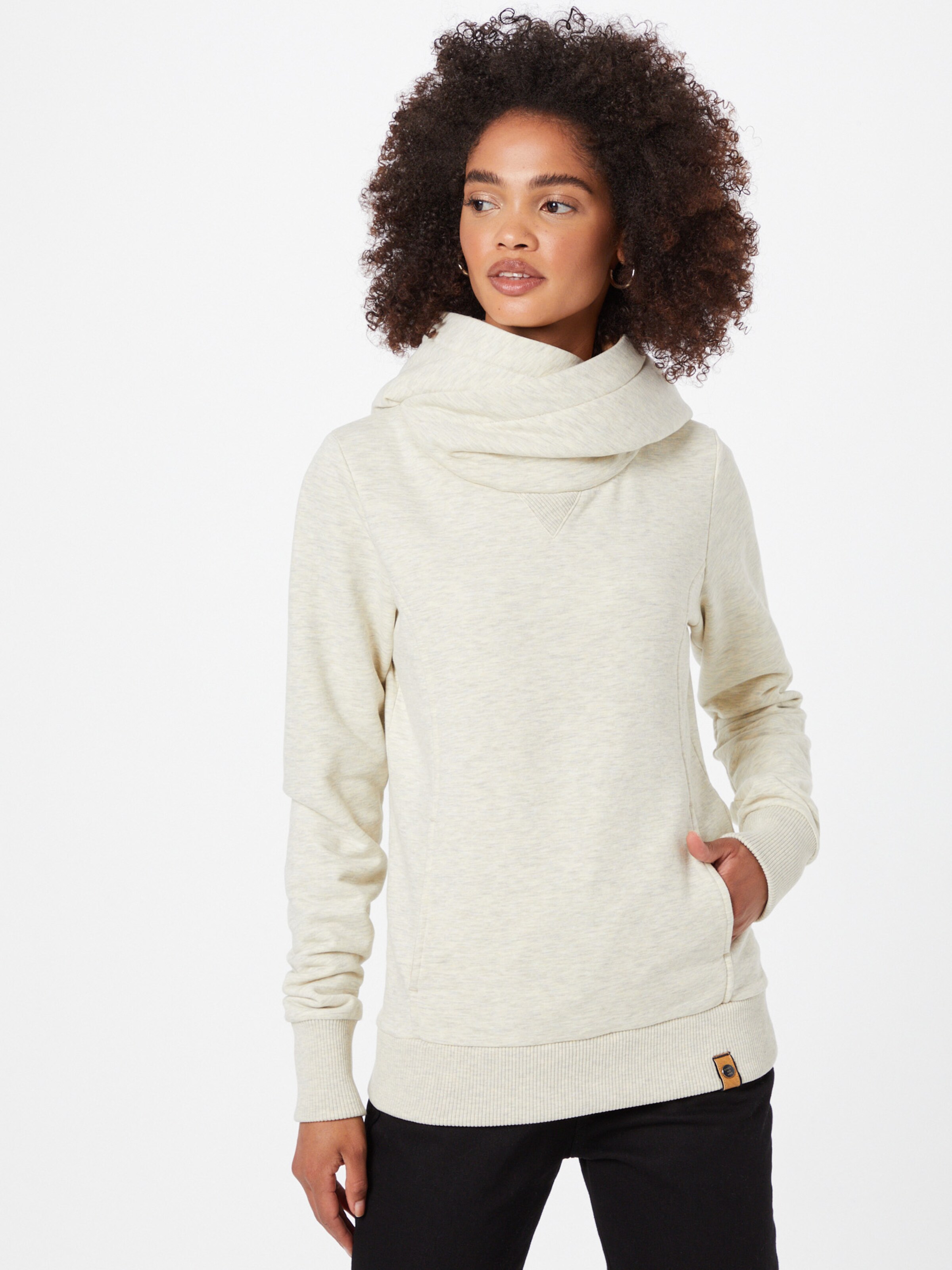 Frauen Sweat Fli Papigu Sweatshirt 'Schönste Frau in Stadt' in Weißmeliert - CA10652 Frauen Sweat Fli Papigu Sweatshirt 'Schönste Frau in Stadt' in Weißmeliert - CA10652