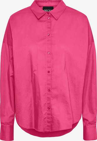 PIECES Blus 'TANNE' i rosa: framsida