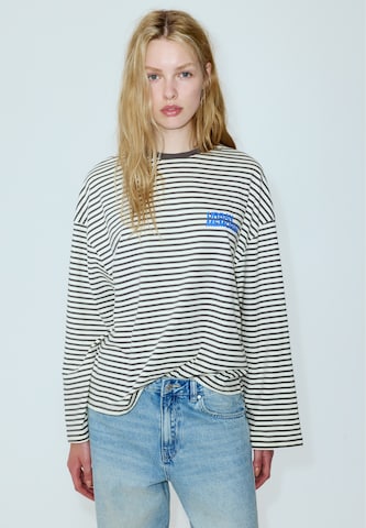Tricou 'RAYAS 1' de la Pull&Bear pe gri: față