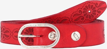 Cintura di Campomaggi in rosso: frontale