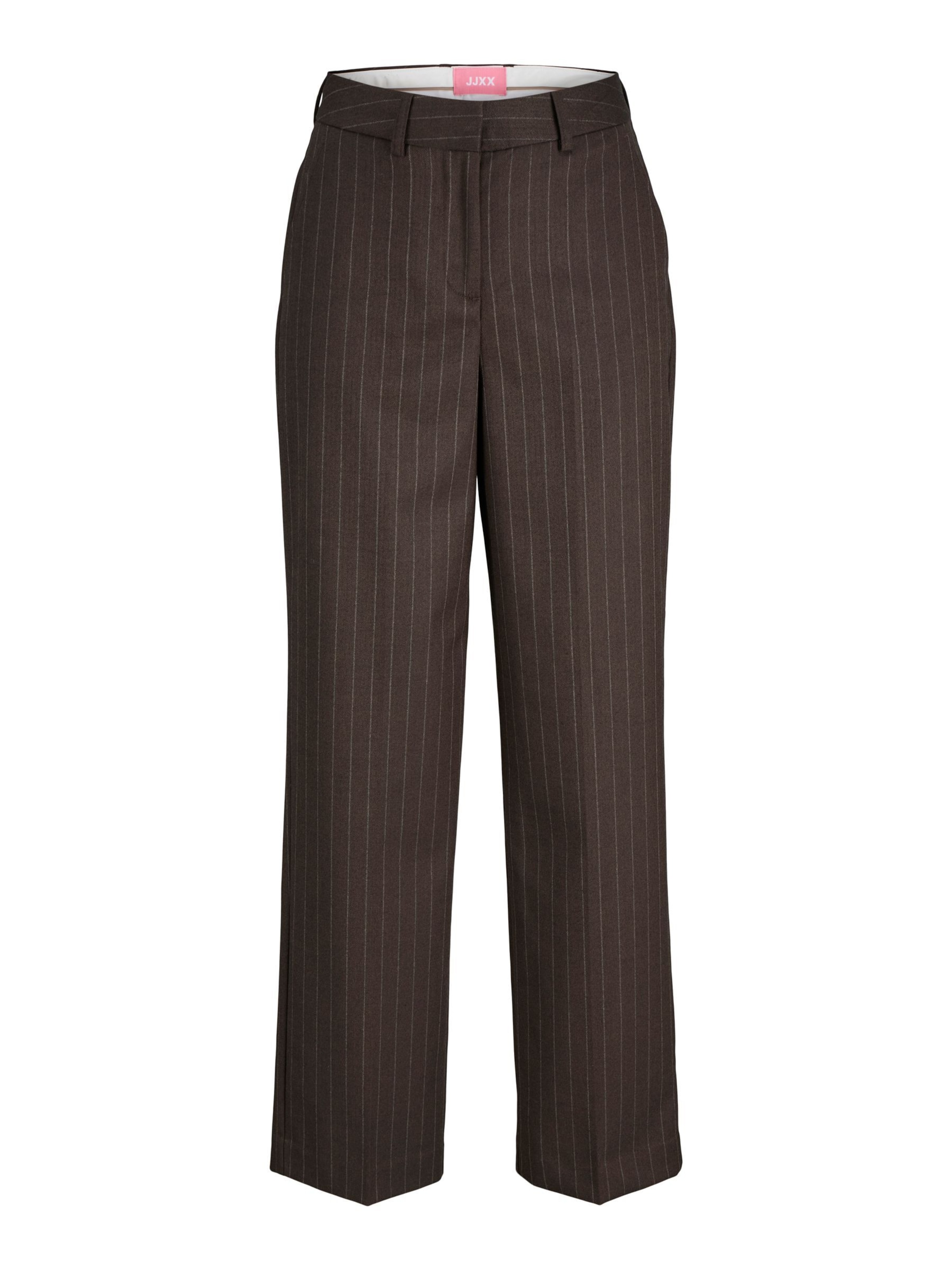 JJXX regular Bukser med lægfolder 'JXLola' i brun: forside