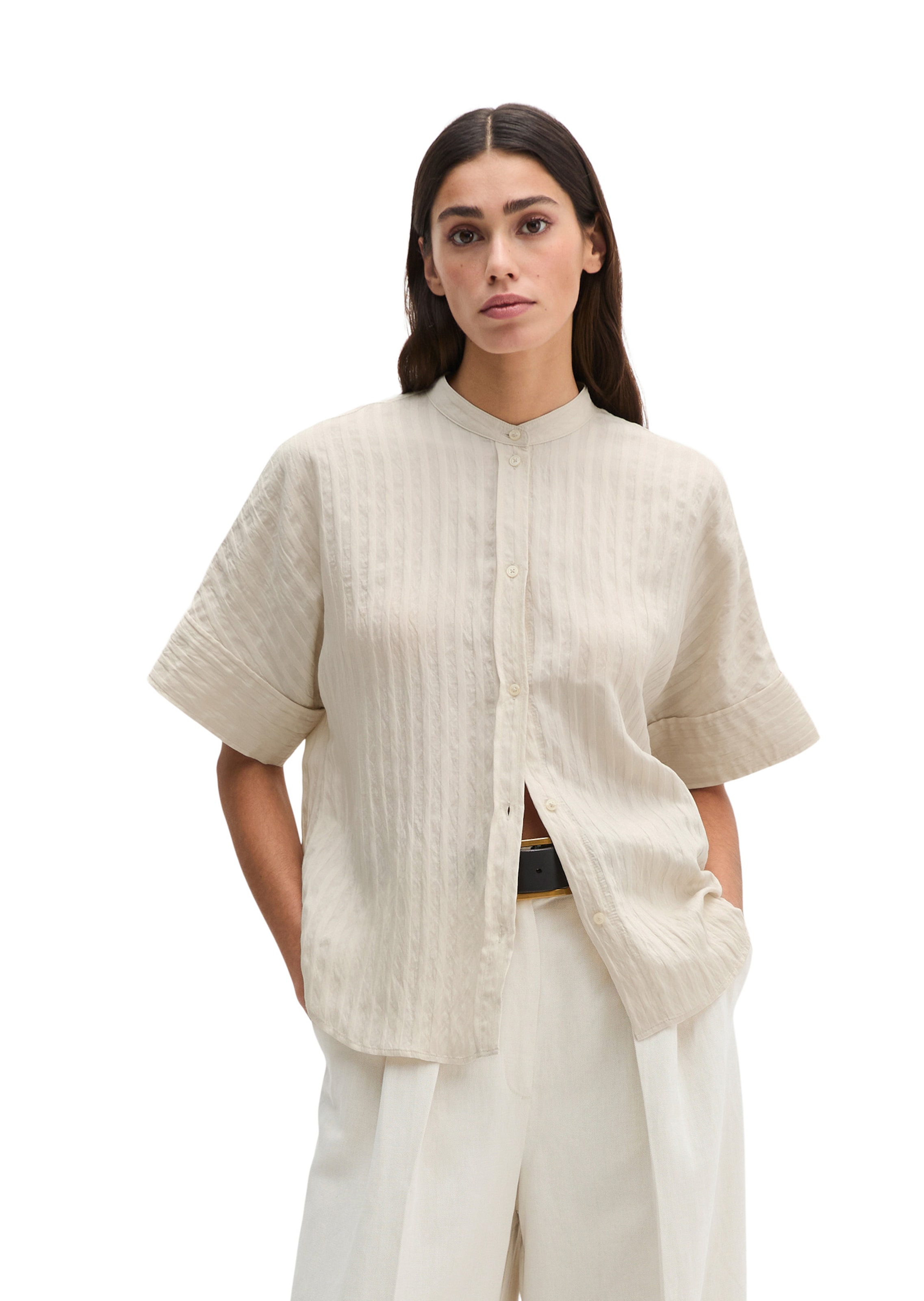 Marc O'Polo Blouse in Grijs: voorkant