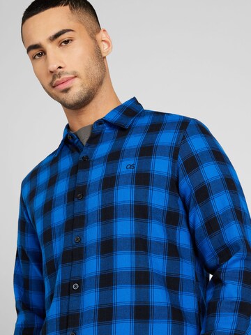 QS Slim fit Button Up Shirt in Blue