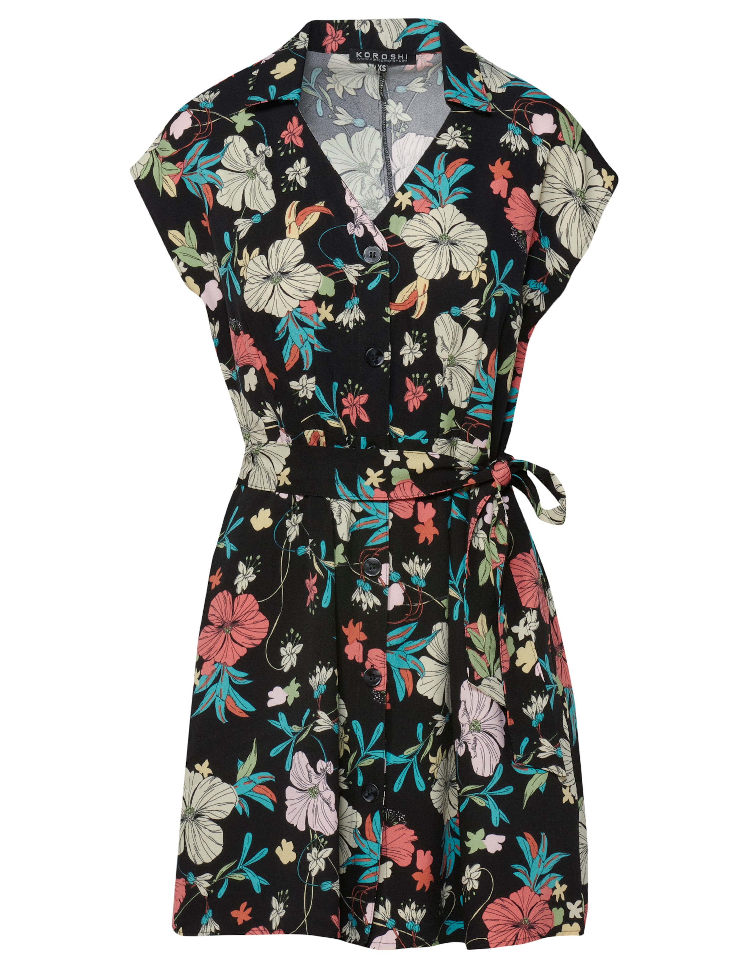 KOROSHI Blusekjole i sort: forside