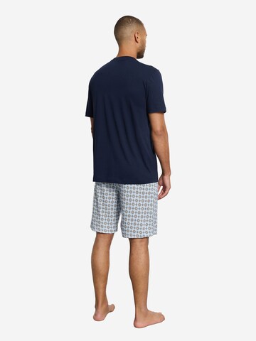 Hanro Pyjama kort ' Night & Day ' in Blauw