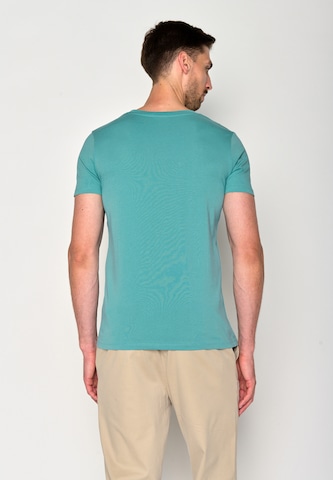 GREENBOMB Shirt 'Nature Sky Bike' in Green