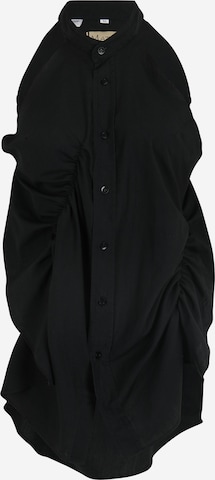 ABOUT YOU REBIRTH STUDIOS Блуза 'Shirred' в черно: отпред