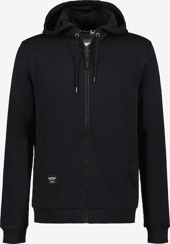 ICEPEAK Athletic Zip-Up Hoodie 'Arvana' in Black: front