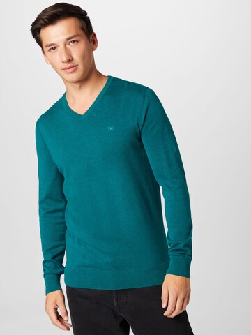 TOM TAILOR - Regular Fit Pullover em verde: frente