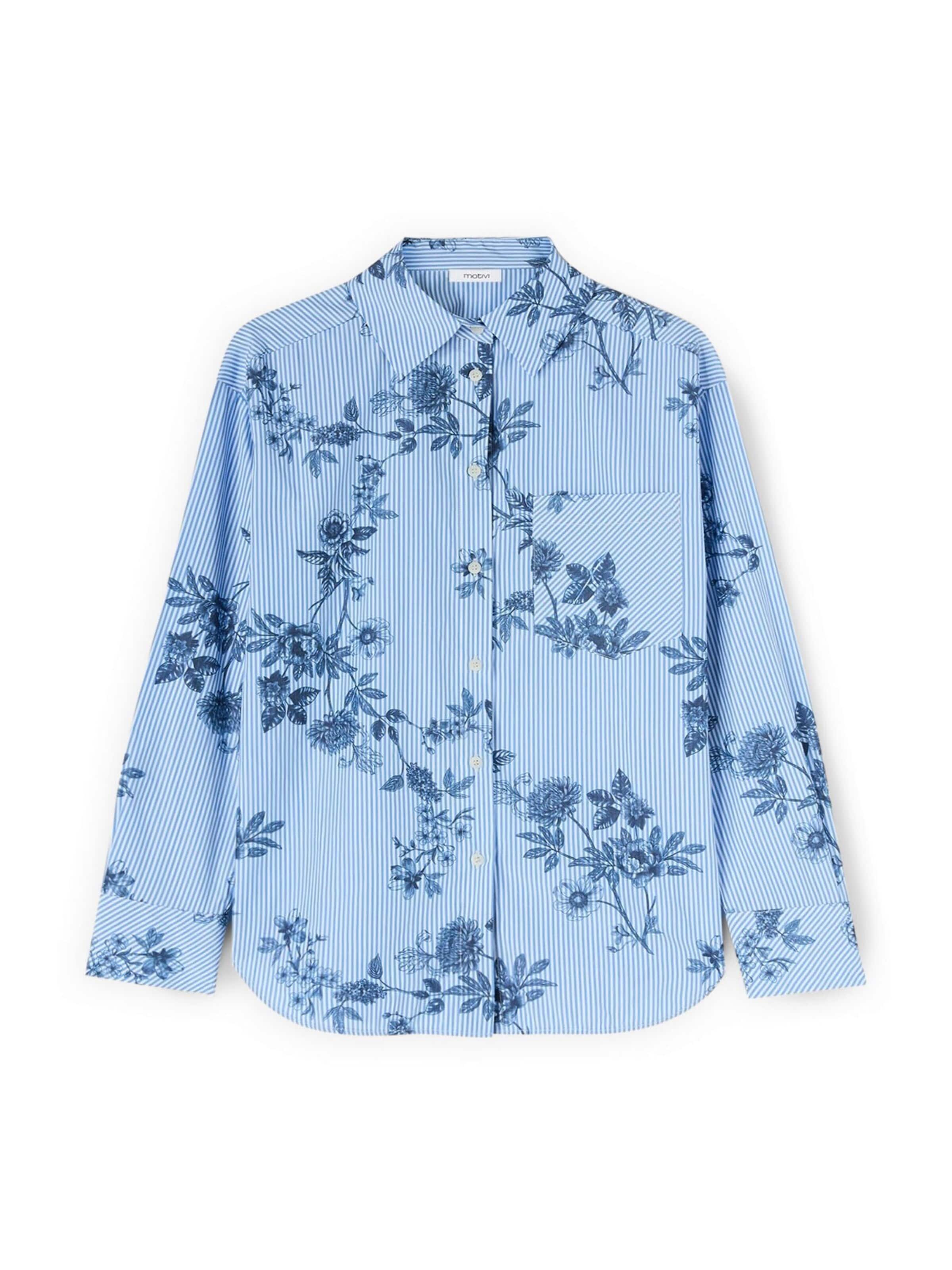 MOTIVI Blouse in Blue: front
