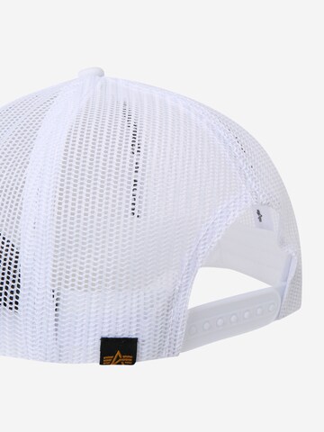 Cappello da baseball di ALPHA INDUSTRIES in bianco