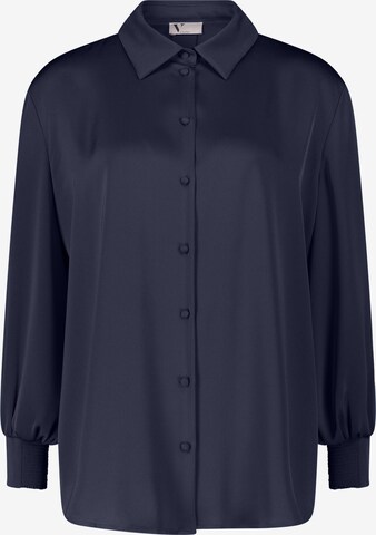 Vera Mont Satin-Bluse mit Knopfleiste in Blau: predná strana