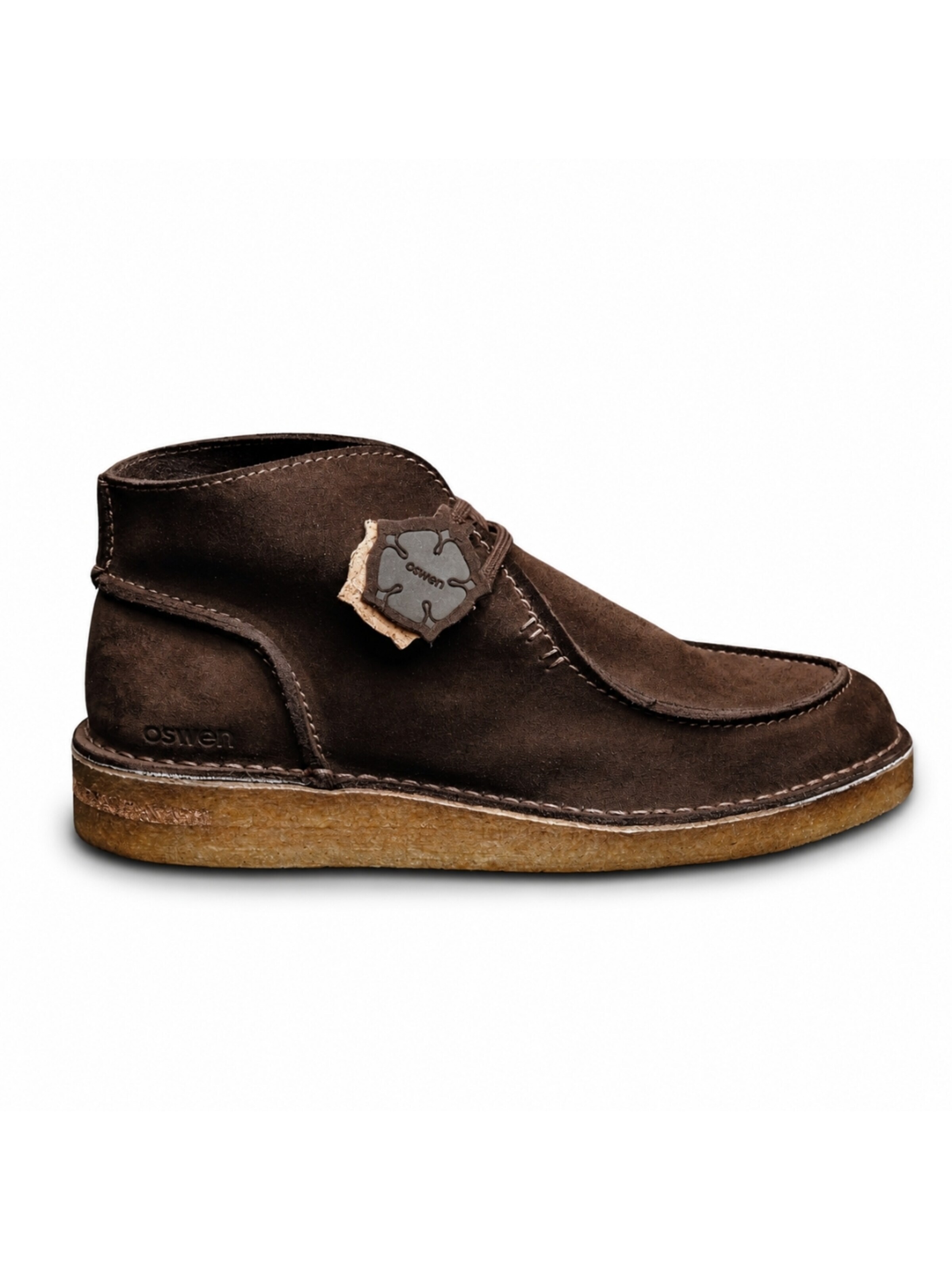 oswen Veterlaarzen 'Ewaldi Suede Boot' in Bruin: voorkant