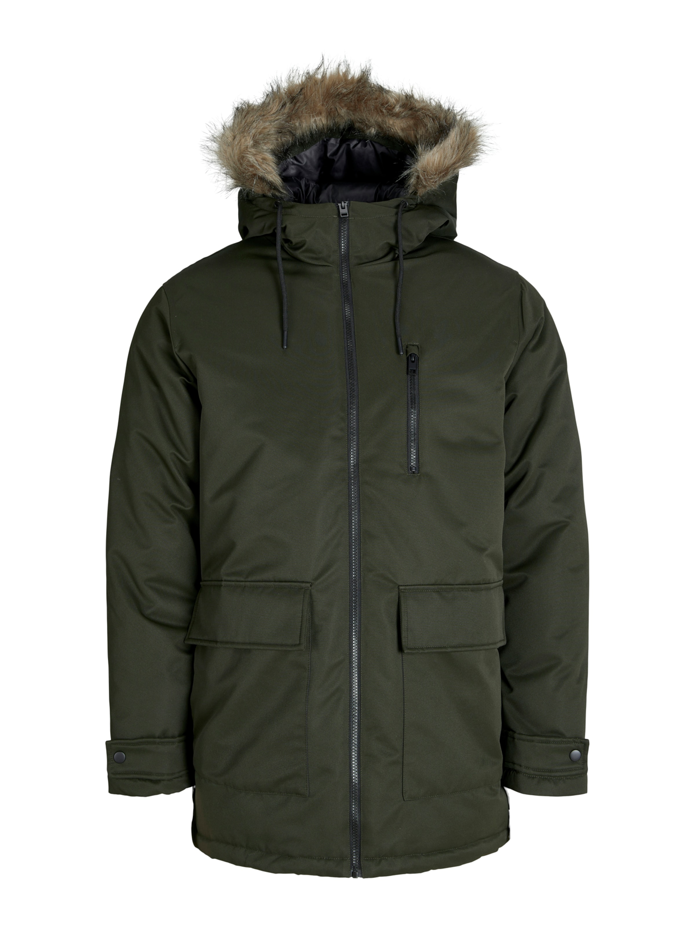 JACK & JONES - Parka de inverno 'JJCHARLIE' em verde: frente