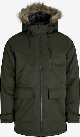 JACK & JONES Talviparka 'JJCHARLIE' värissä vihreä: etupuoli