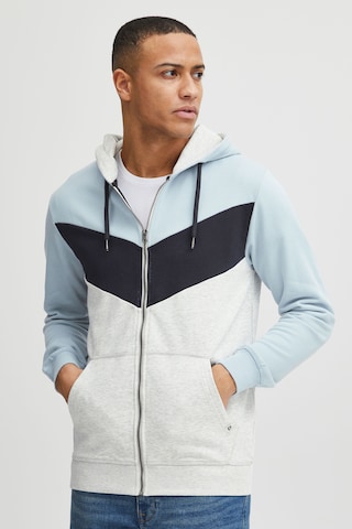 INDICODE JEANS Zip-Up Hoodie in Blue: front