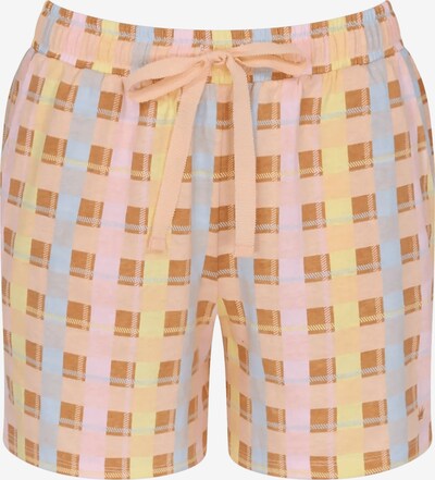TRIUMPH Pyjamashorts in himmelblau / karamell / gelb / rosa, Produktansicht