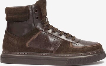 Kazar High-Top Sneakers in Brown