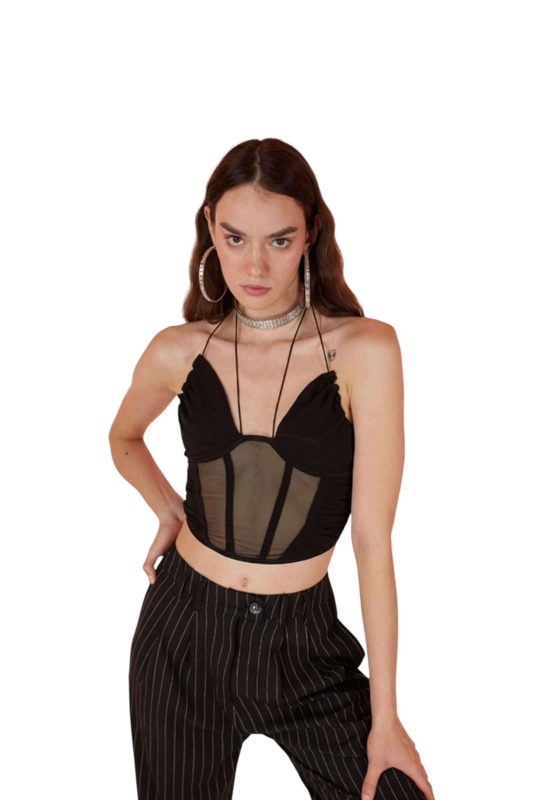 HOLLY LOLLY Top in Schwarz: Vorderseite