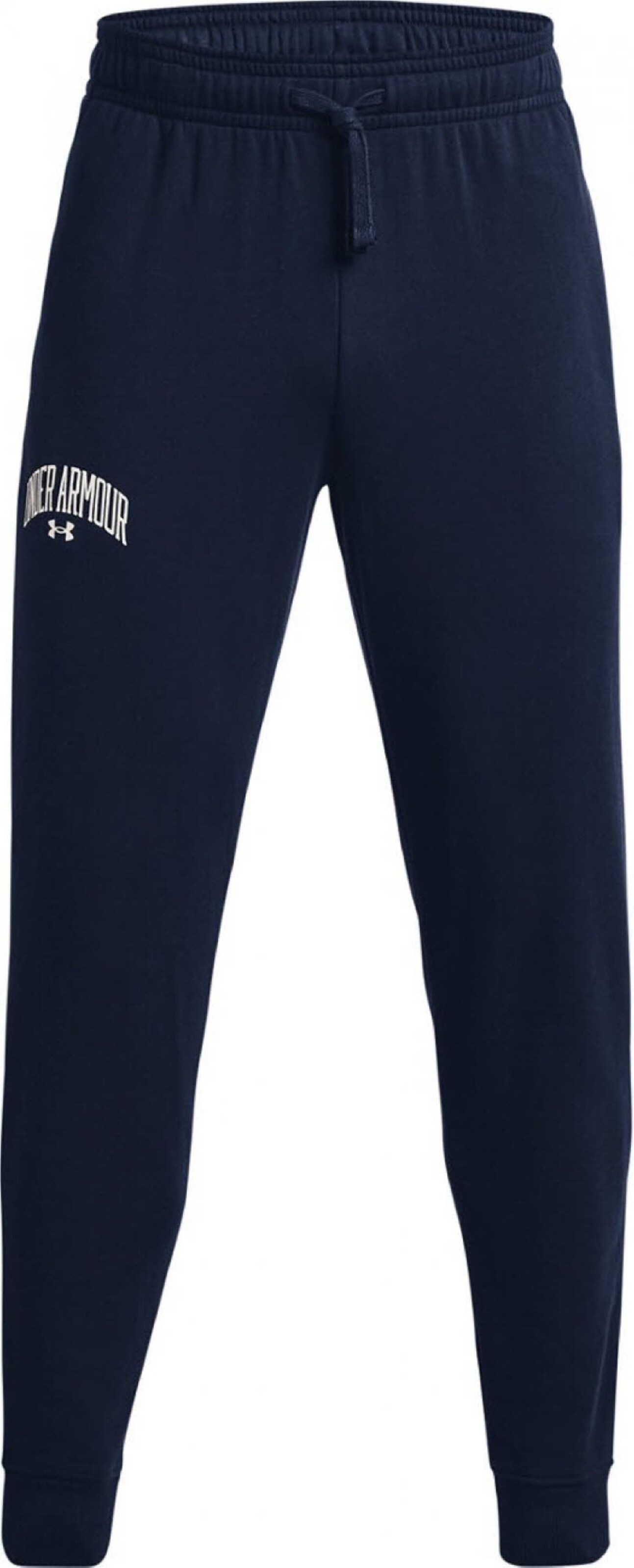 UNDER ARMOUR Tapered Workout Pants 'Rival' in Blue: front